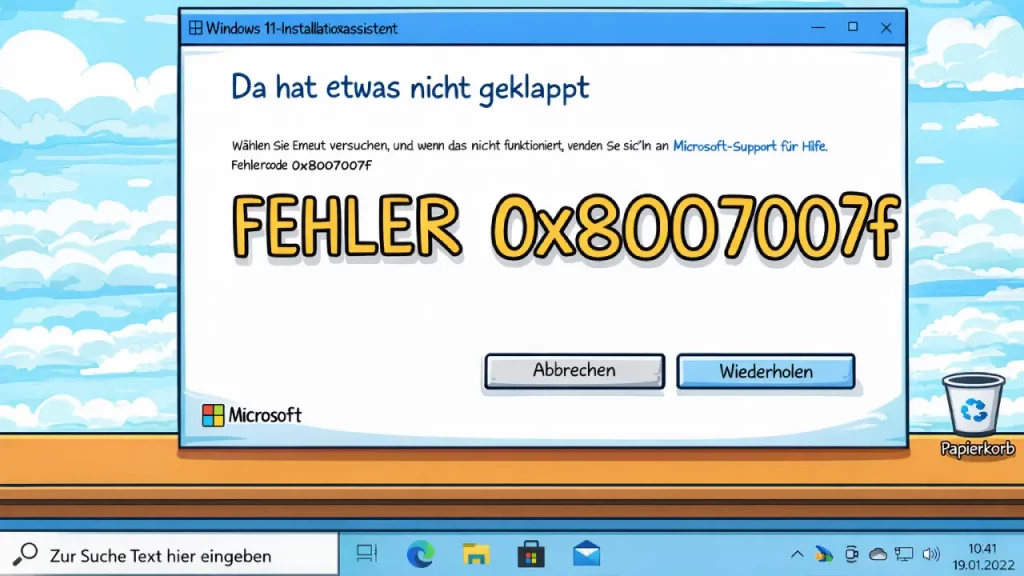 Fehlercode 0x8007007f beim Windows 11 Upgrade – so behebst du ihn