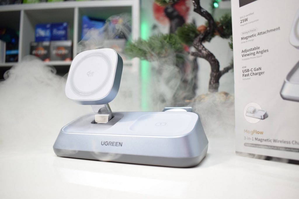 UGREEN MagFlow 3-in-1 Wireless Desktop-Charger 25W im Test iPhone, AirPods & Apple Watch gleichzeitig laden