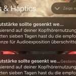 Kopfhörersicherheit Mitteilungen deaktivieren - iPhone und iPad 2026