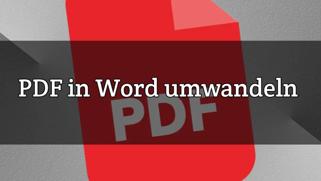 PDF in Word umwandeln