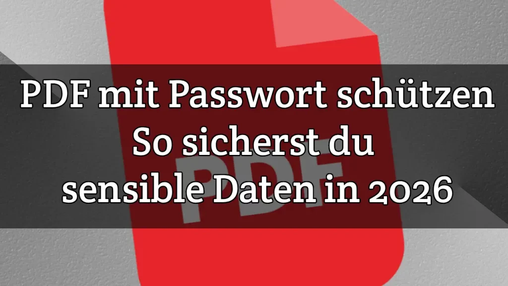 PDF mit Passwort schützen: So sicherst du sensible Daten (2026)