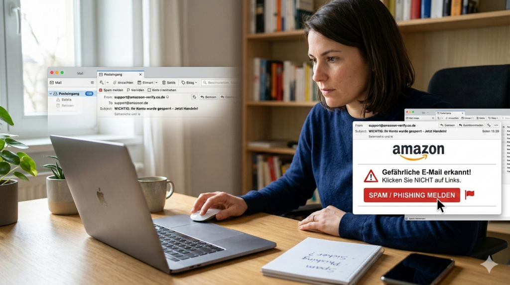 Gefälschte E-Mail melden So stoppst du Betrüger (Schritt-für-Schritt)