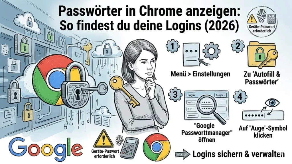 Passwörter in Chrome anzeigen So findest du deine Logins (2026)