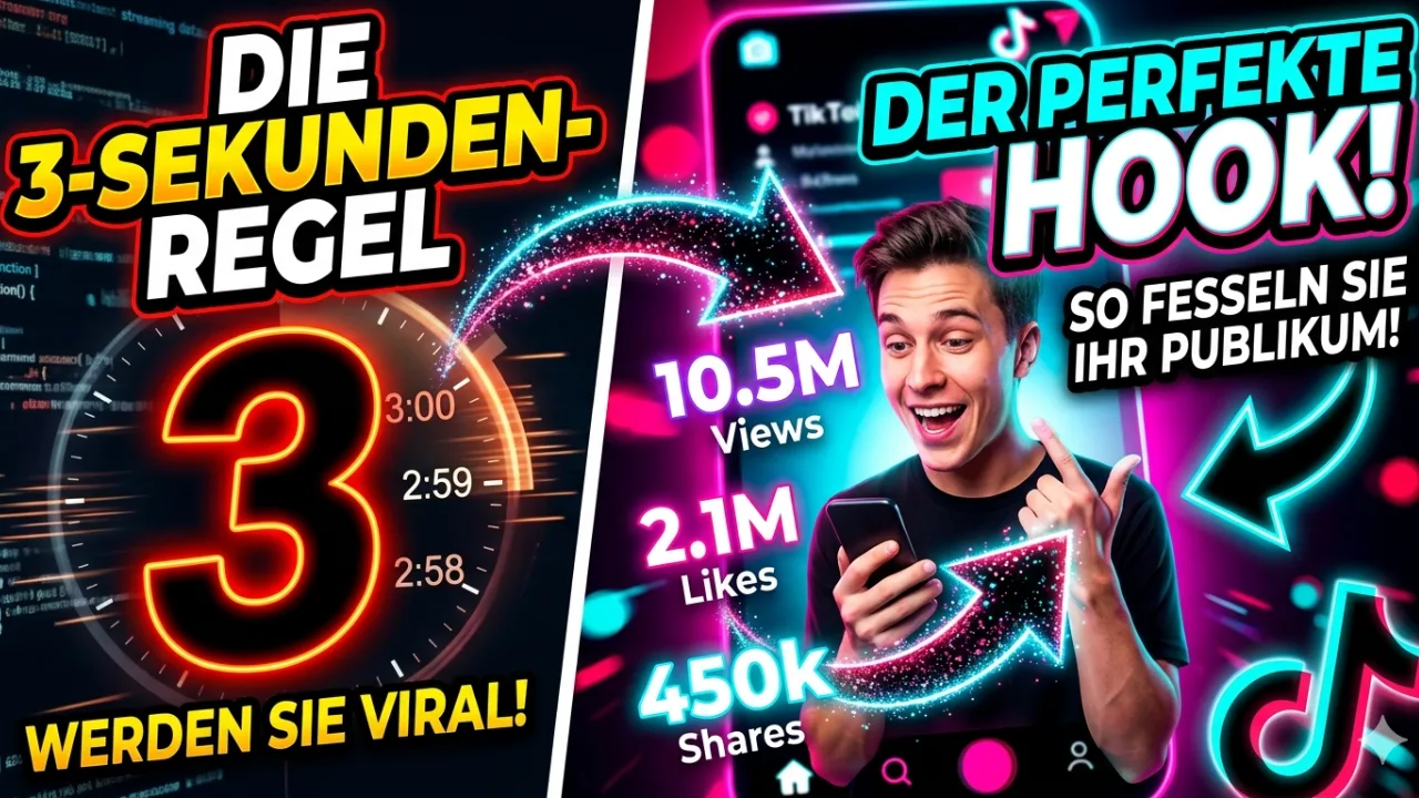 Die 3-Sekunden-Regel Viral gehen mit dem perfekten Hook