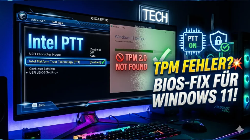 Intel PTT aktivieren So installierst du Windows 11 trotz TPM-Fehler (BIOS Anleitung)