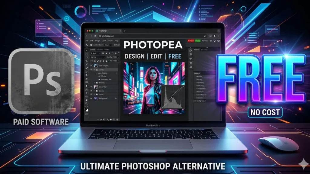 Photopea erklärt Warum dieses kostenlose Online-Tool die beste Photoshop-Alternative ohne Installation ist