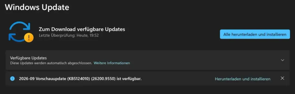Windows 11 mit Spielabsturz nach Update KB5124010 und AC-3-Audiofehler