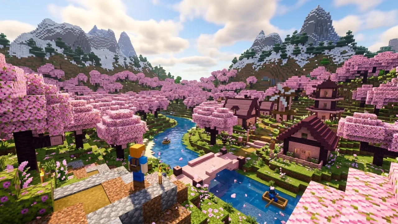 Minecraft Cherry Grove Seeds: 10 Kirschhain-Seeds für Java 26.3