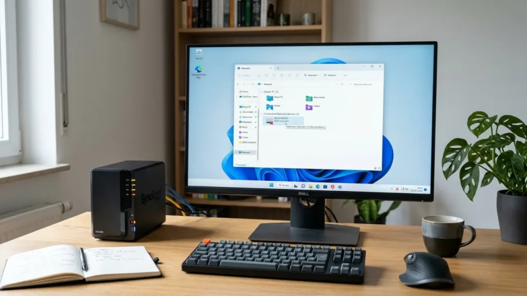 Windows-11-PC und NAS bei einem Problem mit der Netzwerkerkennung